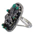 Southwest Sterling Silver Turquoise Eagle Ring Size 7 RX80491